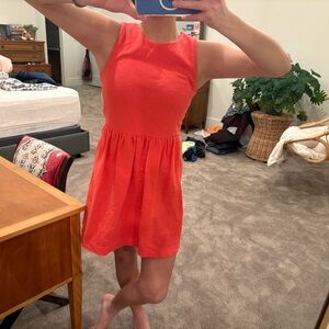 J. Crew Red Sleeveless Halter Sundress Mini